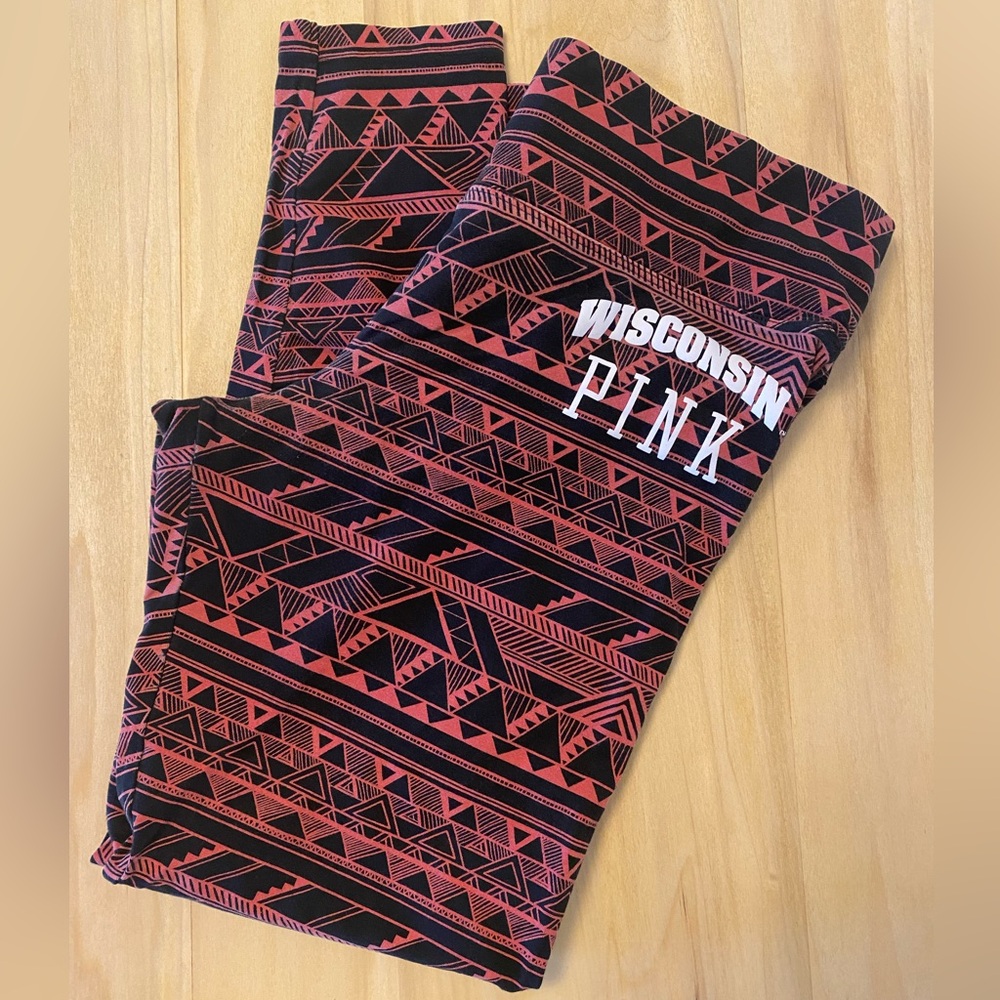 Victorias Secret Pink Wisconsin Badger Leggings Size Large